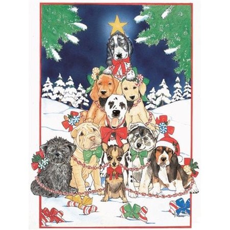 PIPSQUEAK PRODUCTIONS Pipsqueak Productions C442 Mix Dog  Holiday Boxed Cards C442